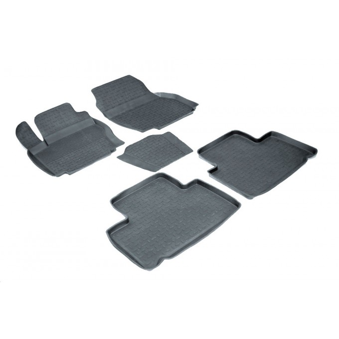 Резиновые коврики SEINTEX с высоким бортом для Ford S-MAX 2006-2015 / 01362