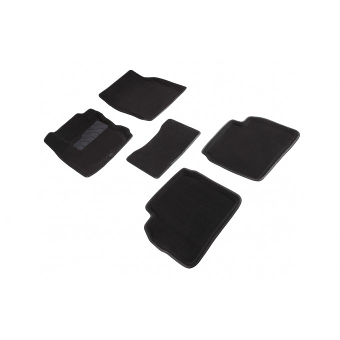 Ворсовые 3D коврики в салон SEINTEX для Nissan Note 2005-2014 (черные, ) 71706