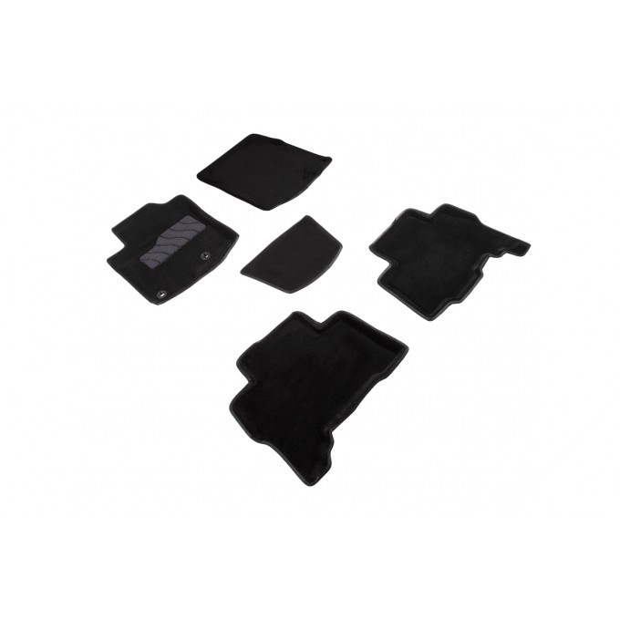 Ворсовые 3D коврики в салон SEINTEX для Toyota Land Cruiser Prado 150 2013-н.в. (черные, 8 8197171535218