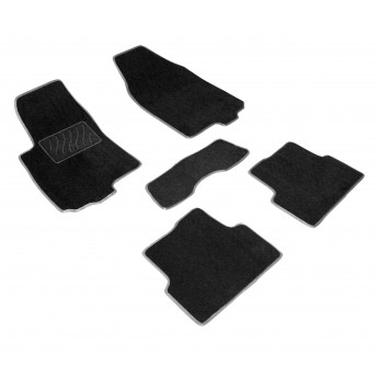 Ворсовые LUX коврики в салон SEINTEX для Chevrolet Aveo II 2011-н.в. (черные, 82260)