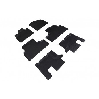 Резиновые коврики SEINTEX с высоким бортом для KIA Sorento Prime (3 ряда) с 2015/ 86551