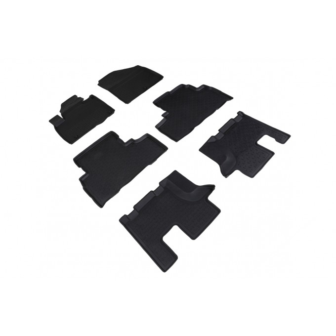 Резиновые коврики SEINTEX с высоким бортом для KIA Sorento Prime (3 ряда) с 2015/ 86551