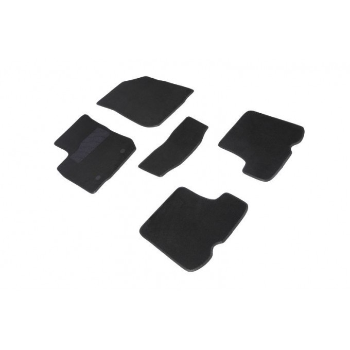 Ворсовые LUX коврики в салон SEINTEX для Renault Sandero 2009-2014 (черные, ) 89641