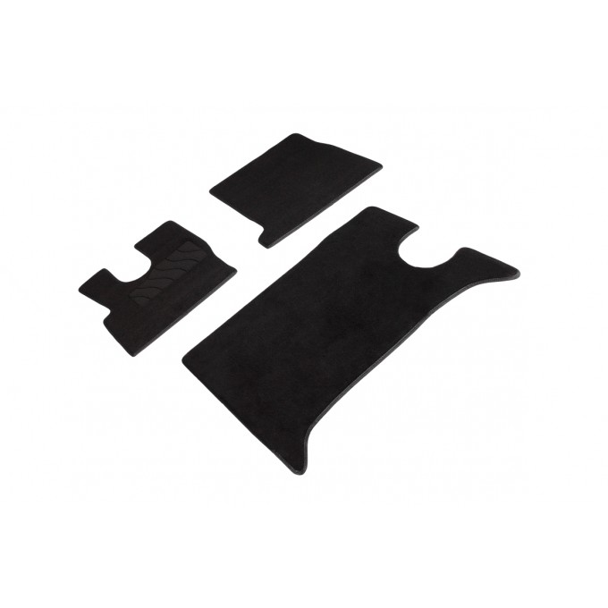 Ворсовые LUX коврики в салон SEINTEX для DAF XF 106 МКПП 2014-н.в. (черные, 94971) 9497163241219