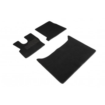 Ворсовые LUX коврики в салон SEINTEX для DAF XF 106 АКПП 2014-н.в. (черные, 95052)
