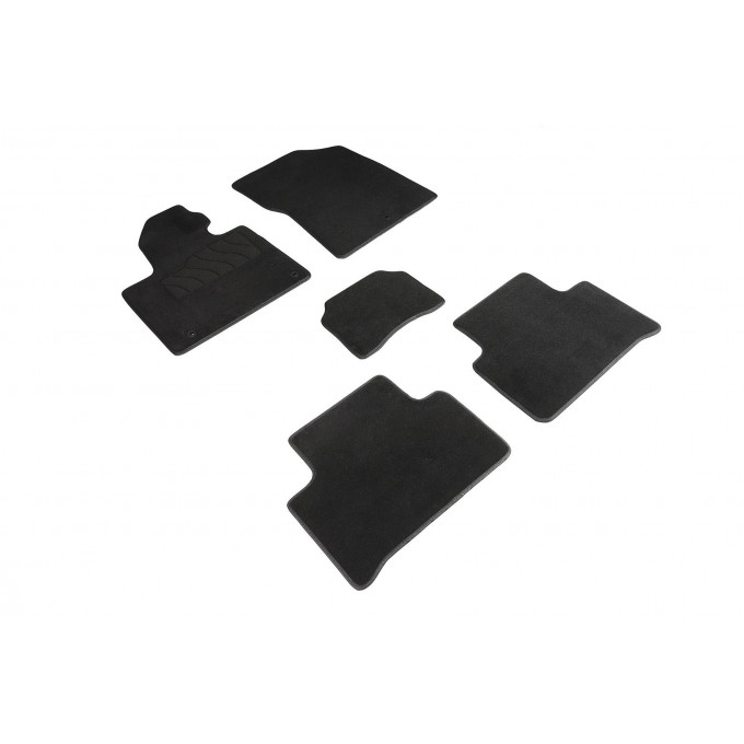 Ворсовые LUX коврики в салон SEINTEX для KIA Sorento IV 2020-н.в. (черные, ) 95059
